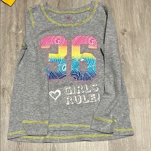 4/$30 Place Gray Girls Rule Shirt 7-8